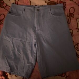 Sky Blue Men's Flat Front Shorts